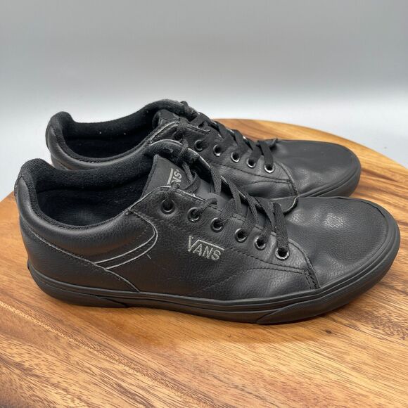 VANS Other - Vans Shoes Mens Size 9.5 Black Leather 500714 Skate Boarding Sneakers